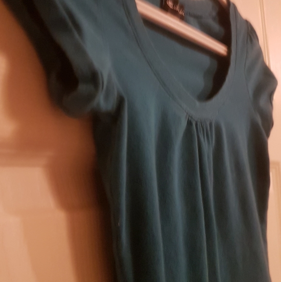 👚 Seductions Cyan Short Sleeve Top - Picture 6 of 7